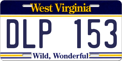 WV license plate DLP153