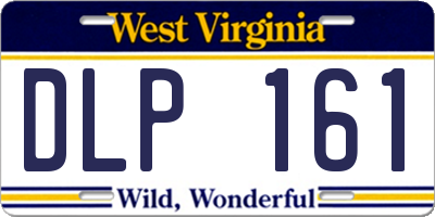 WV license plate DLP161