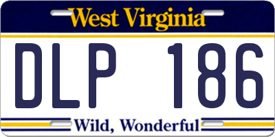 WV license plate DLP186