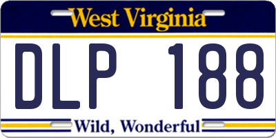 WV license plate DLP188
