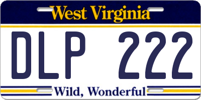 WV license plate DLP222