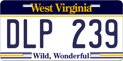 WV license plate DLP239