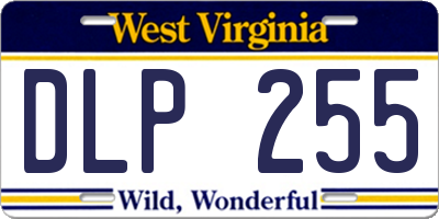 WV license plate DLP255