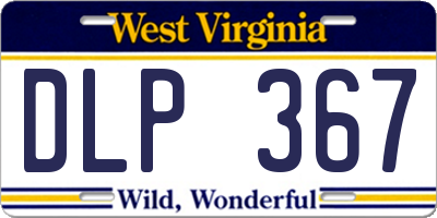 WV license plate DLP367