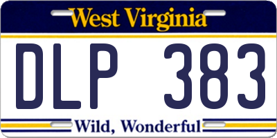 WV license plate DLP383