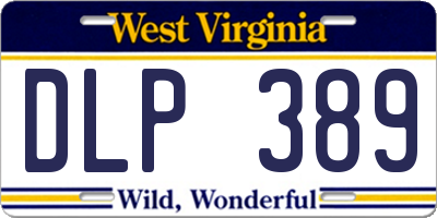 WV license plate DLP389
