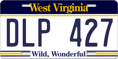 WV license plate DLP427