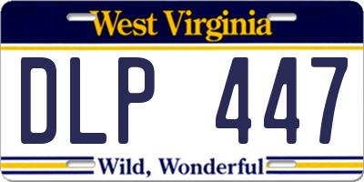 WV license plate DLP447