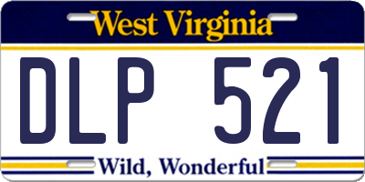 WV license plate DLP521