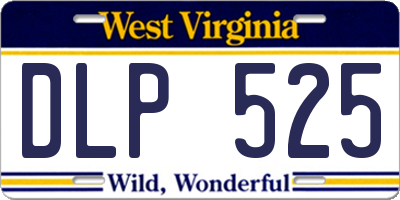 WV license plate DLP525