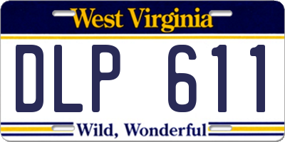 WV license plate DLP611