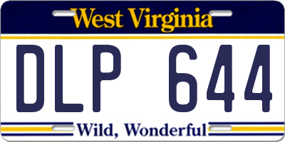 WV license plate DLP644