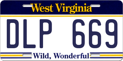 WV license plate DLP669