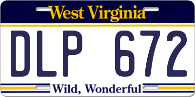 WV license plate DLP672