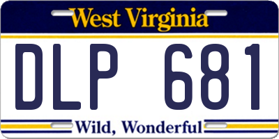 WV license plate DLP681
