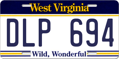 WV license plate DLP694