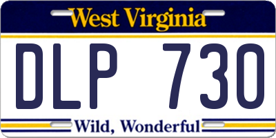 WV license plate DLP730