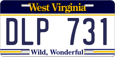 WV license plate DLP731