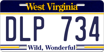 WV license plate DLP734