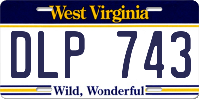 WV license plate DLP743