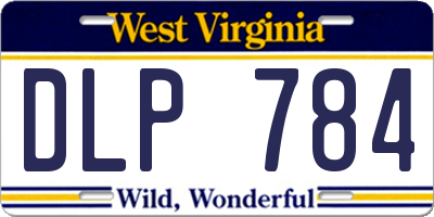 WV license plate DLP784