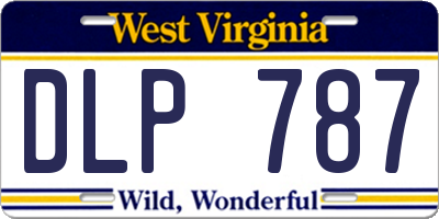 WV license plate DLP787