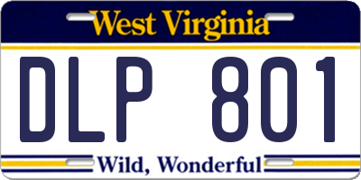 WV license plate DLP801