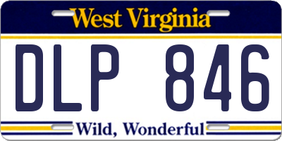 WV license plate DLP846