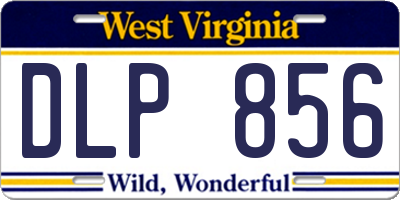 WV license plate DLP856