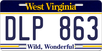 WV license plate DLP863