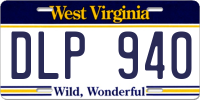 WV license plate DLP940
