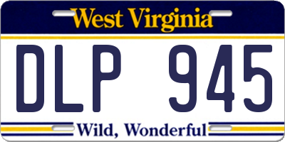 WV license plate DLP945