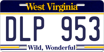 WV license plate DLP953