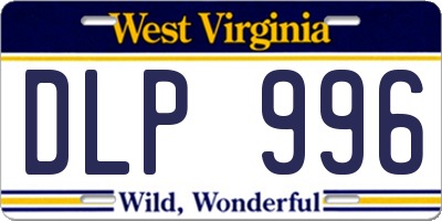 WV license plate DLP996