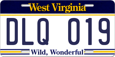 WV license plate DLQ019