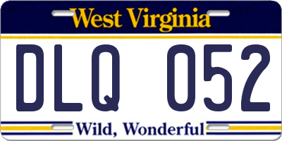 WV license plate DLQ052