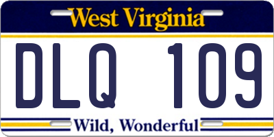 WV license plate DLQ109