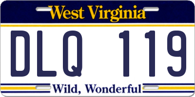 WV license plate DLQ119