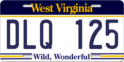 WV license plate DLQ125