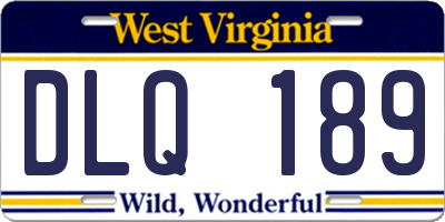 WV license plate DLQ189