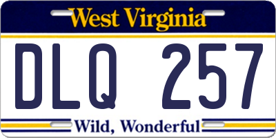 WV license plate DLQ257