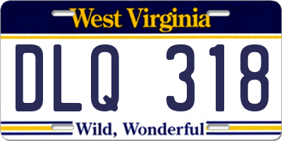 WV license plate DLQ318