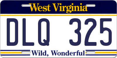 WV license plate DLQ325