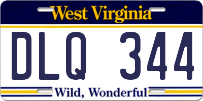 WV license plate DLQ344