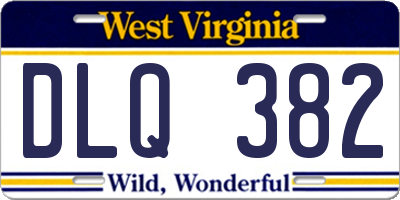 WV license plate DLQ382