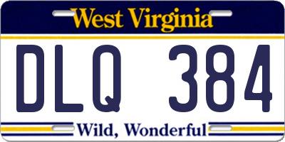WV license plate DLQ384