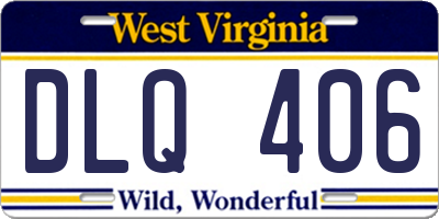 WV license plate DLQ406