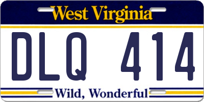 WV license plate DLQ414