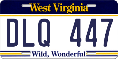 WV license plate DLQ447