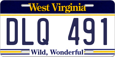 WV license plate DLQ491